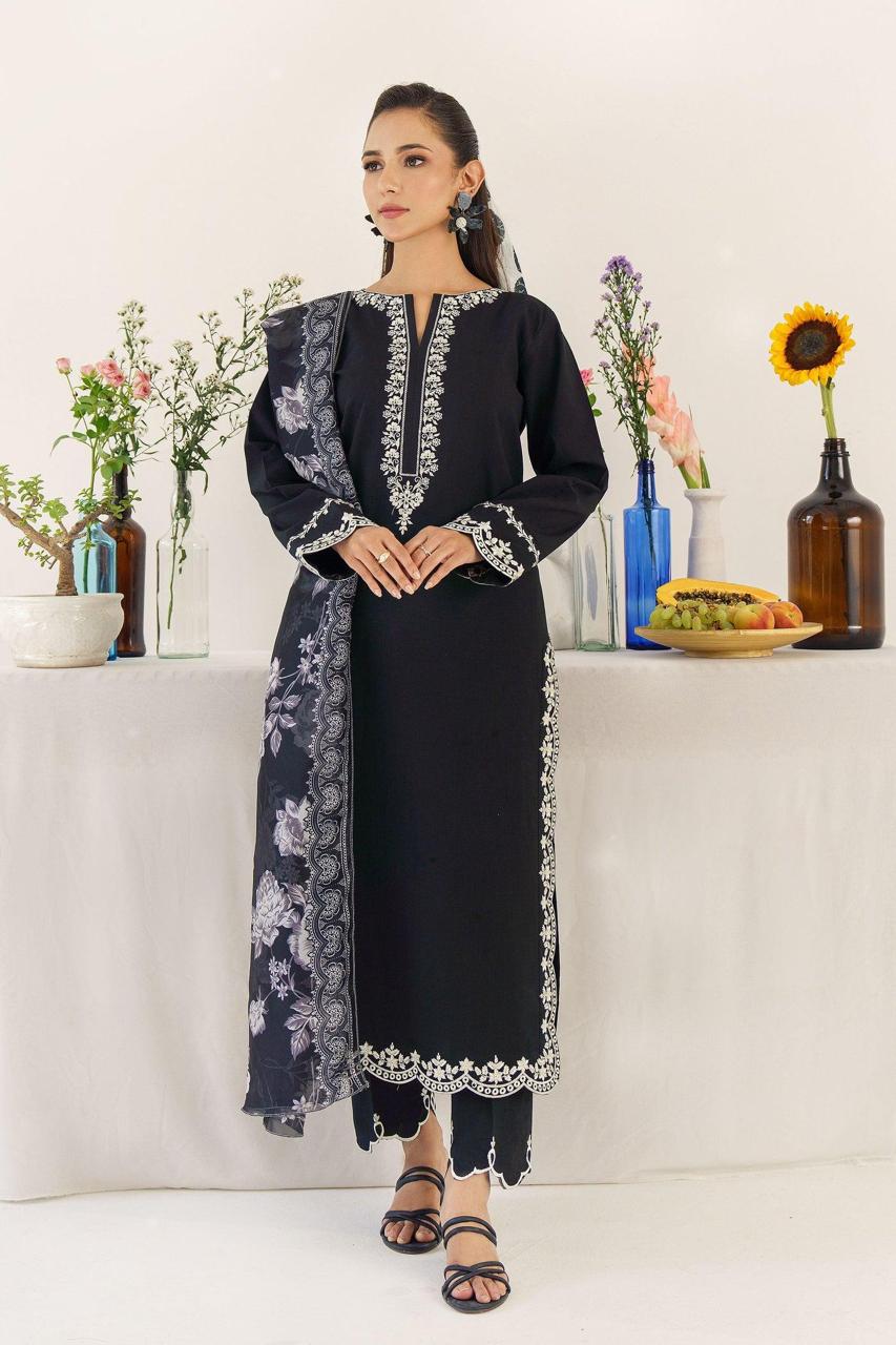 Women Embroidery Dress With Dupatta Unstitched