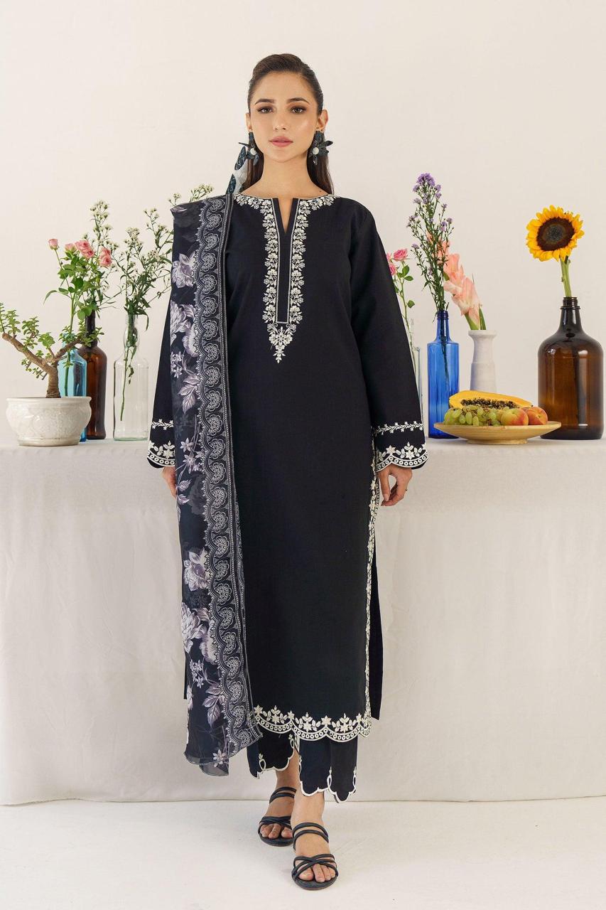 Women Embroidery Dress With Dupatta Unstitched