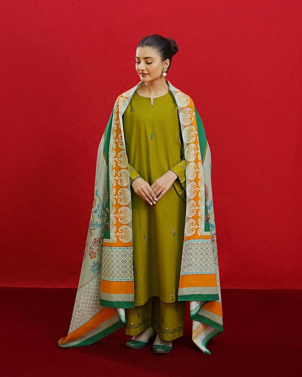 Women Embroidery Dress With Dupatta Unstitched