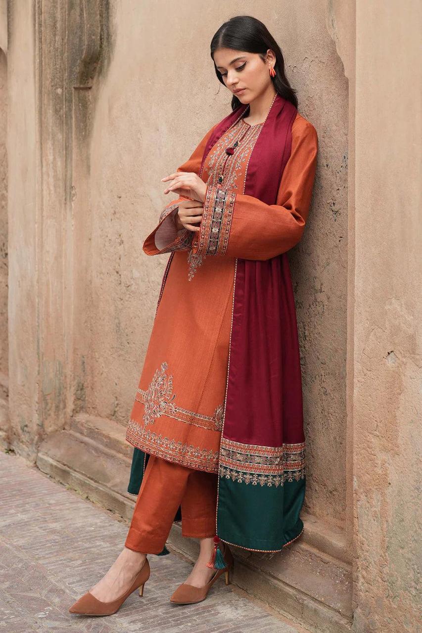 Women Embroidery Dress With Dupatta Unstitched